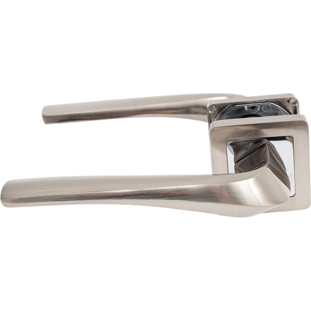 Изображение товара Раздельная ручка PUNTO METEOR QR SN/CP-3 матовый никель хром межкомнатная дверь алюминий