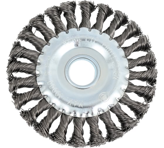 Изображение товара Корщетка тип "колесо" 125х22.2 мм, стальная проволока 0.5 мм для УШМ Willmark 39103К