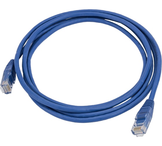 Изображение товара Патч-корд TWT RJ45-RJ45, 4 пары, UTP, категория 5е, 2 м, синий, 45-45-2.0-BL