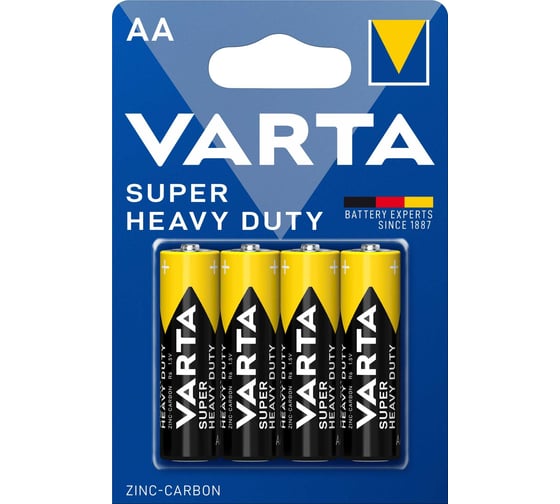 Изображение товара Батарейка Varta SUPERLIFE R6 AA BL4 Heavy Duty 4008496556267