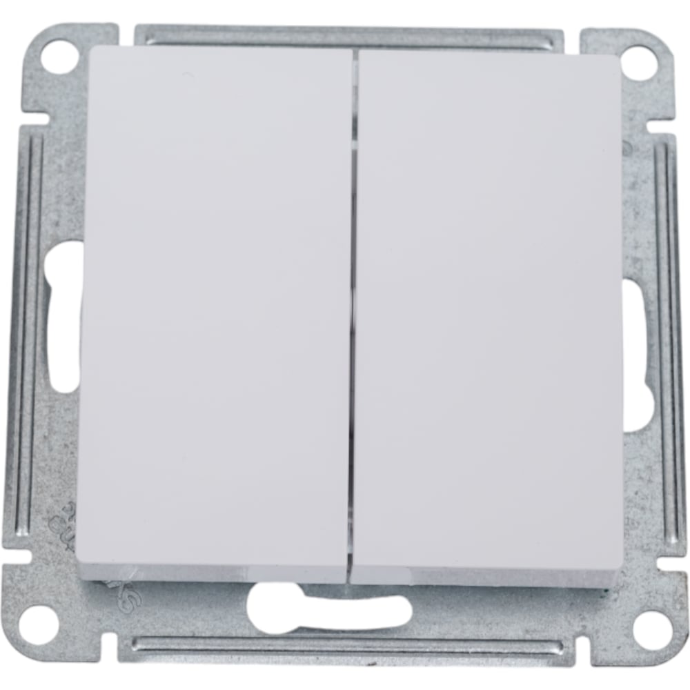 Изображение товара Механизм 2-клавишного перекрестного переключателя Atlasdesign белый 10А IP20