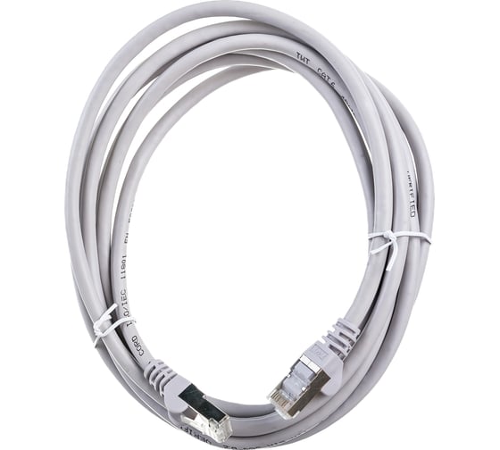 Изображение товара Патч-корд TWT RJ45-RJ45, 4 пары, FTP, категория 6, 3 м, серый, 45-45-3.0/S6-GY