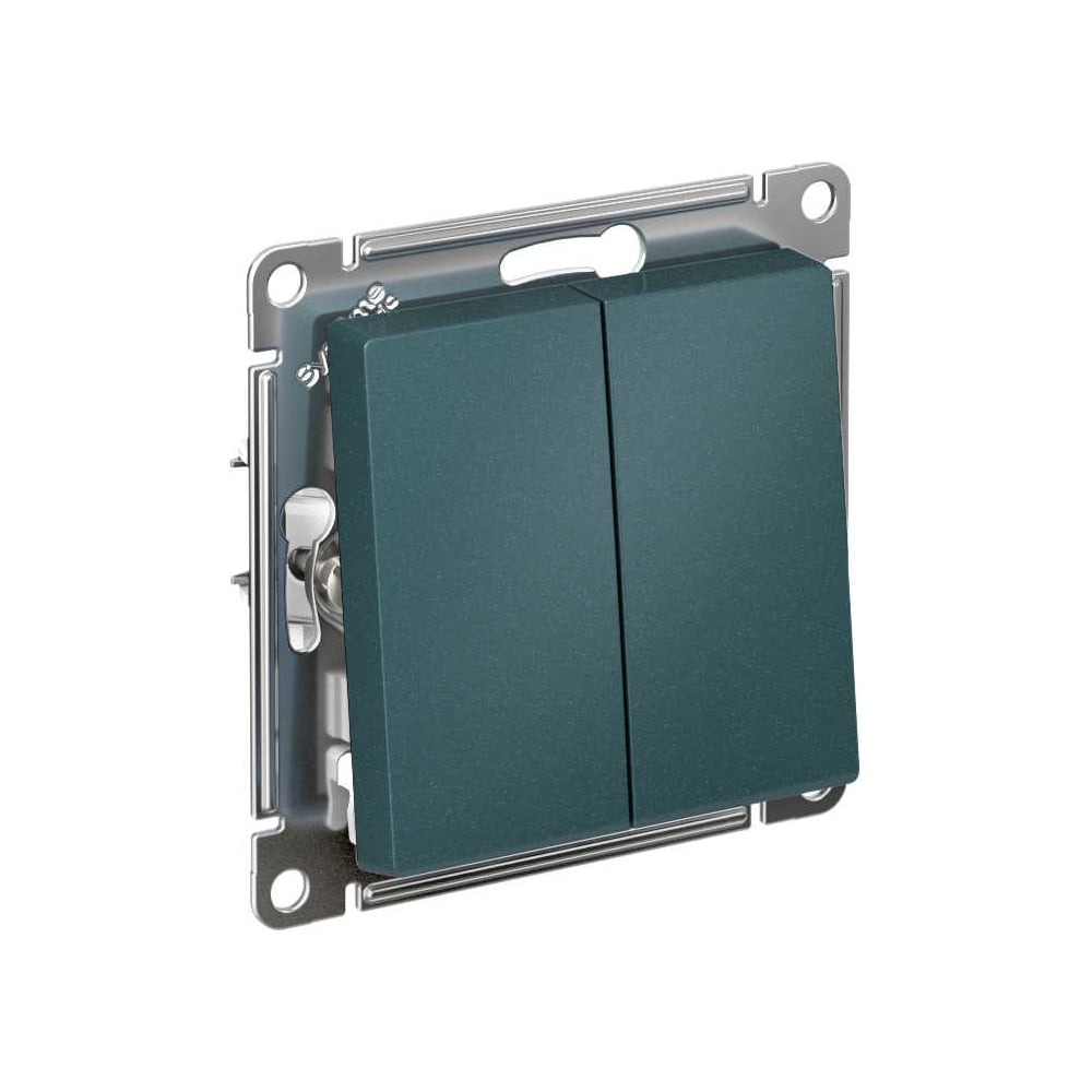 Изображение товара Механизм 2-клавишного перекрестного переключателя Systeme Electric Atlasdesign изумруд 2 сх 7 ATN00