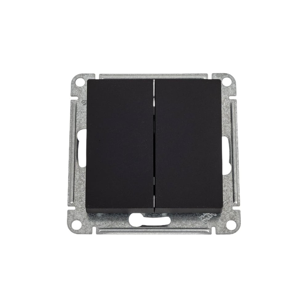 Изображение товара Механизм 2-клавишного перекрестного переключателя Systeme Electric Atlasdesign карбон 1 пост