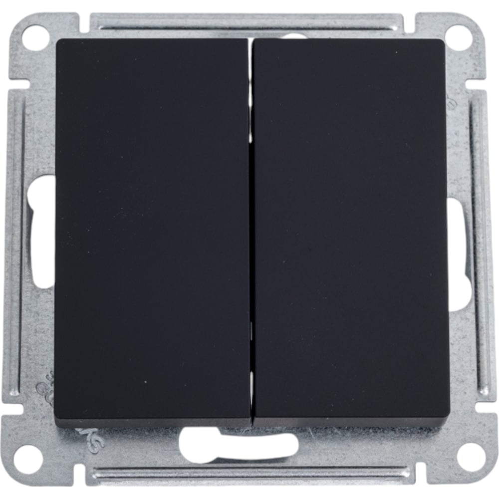 Изображение товара Механизм 2-клавишного перекрестного переключателя Systeme Electric Atlasdesign карбон 1 пост