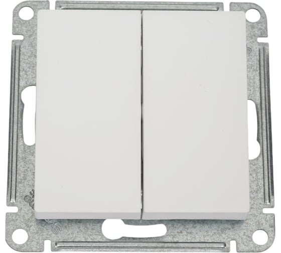 Изображение товара Механизм 2-клавишного перекрестного переключателя Systeme Electric Atlasdesign лотос 2 x сх. 7, 10ах ATN001373