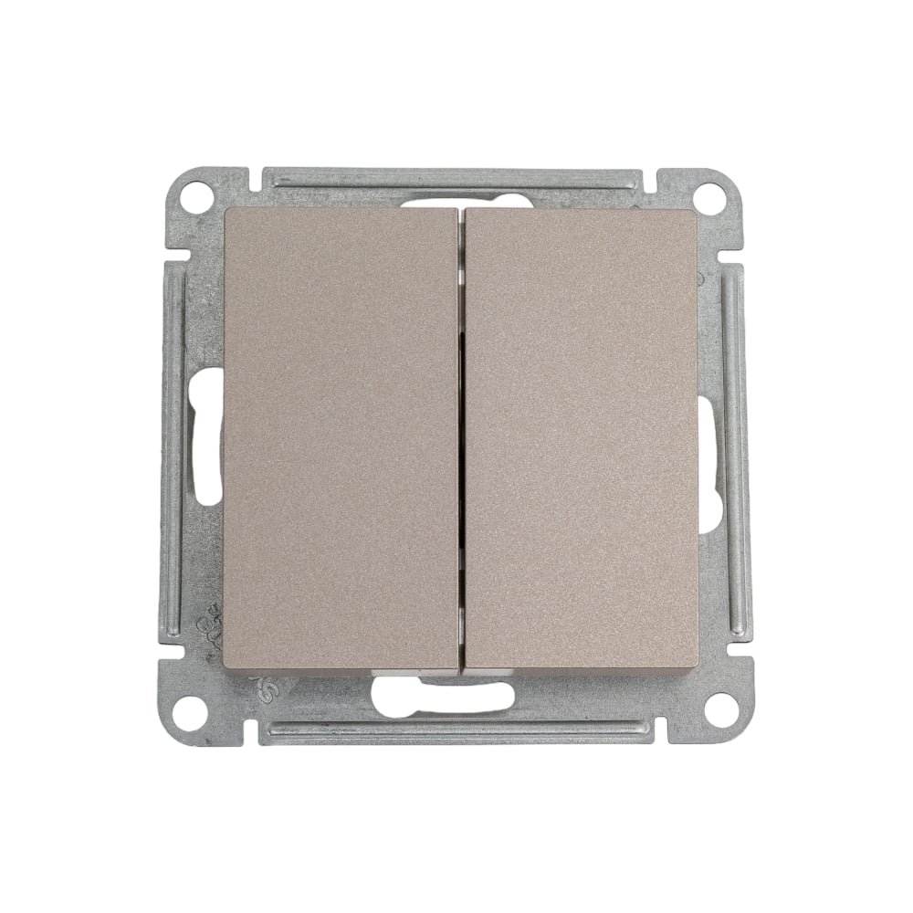 Изображение товара Механизм 2-клавишного перекрестного переключателя Atlasdesign шампань