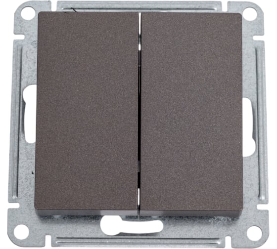 Изображение товара Механизм 2-клавишного перекрестного переключателя Systeme Electric Atlasdesign мокко 2 x сх. 7, 10ах ATN000673