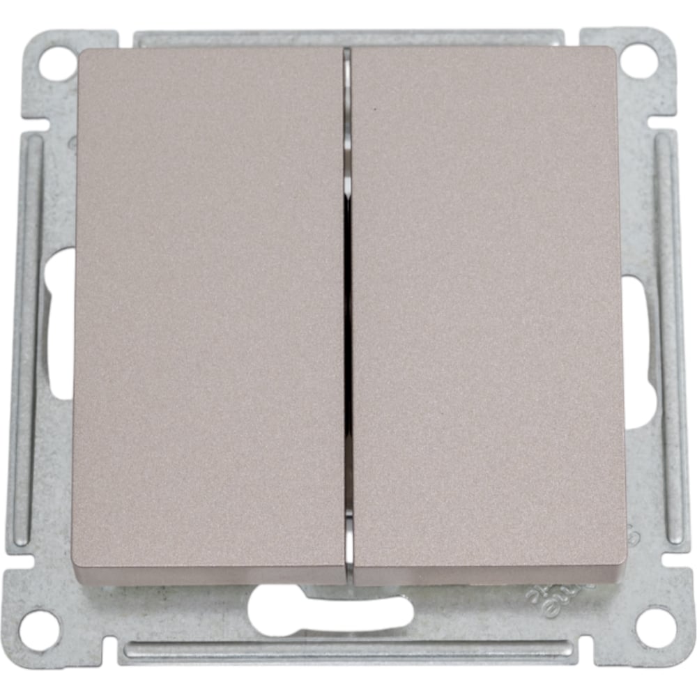 Изображение товара Механизм 2-клавишного выключателя с самовозвратом Atlasdesign шампань