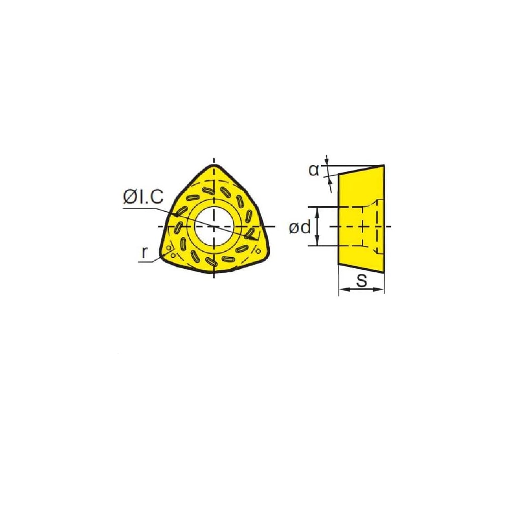 Изображение товара Пластина WPGT060415zsr-pm YBS303, 10 шт. для фрезерной обработки металлов