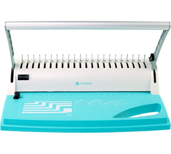 Изображение товара Брошюратор/переплетчик ГЕЛЕОС БП-9+ механический, на пластиковую пружину, формат А4, пробивает до 9 листов, сшивает 150 листов, d пружины до 19 мм БП9пбб