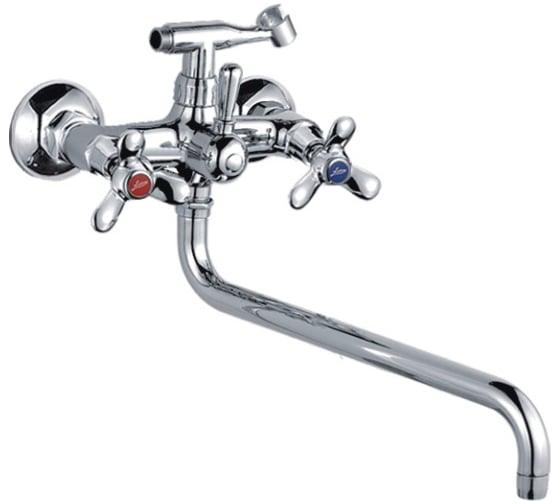 Изображение товара Смеситель для ванны LEDEME круглый излив, крест, керамика L2612 806091