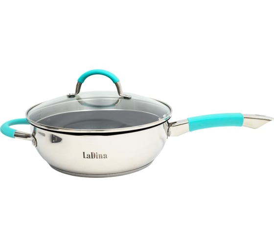 Изображение товара Сотейник Ladina VALERI из нержавеющей стали с антипригарным покрытием серии 26 см 3.8 л 64027