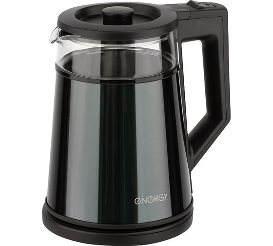Изображение товара Чайник ENERGY e-200 1,2 л, стекло, серый, двойной корпус 107011