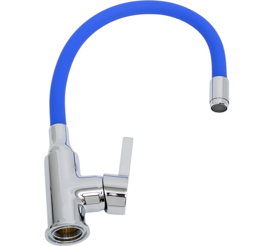 Изображение товара Смеситель для кухни LEDEME гибкий шланг, синий L4898-6 808293