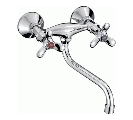 Изображение товара Смеситель LEDEME настенный нижний излив керамика L4612 89727