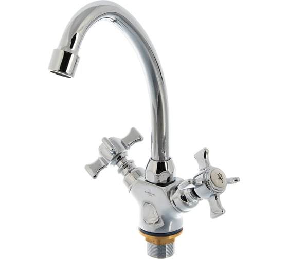 Изображение товара Смеситель для кухни LEDEME крест, с гайкой, керамика, цинк , L4911 89575