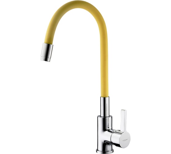 Изображение товара Смеситель для кухни LEDEME гибкий шланг, желтый L4898-4 808291