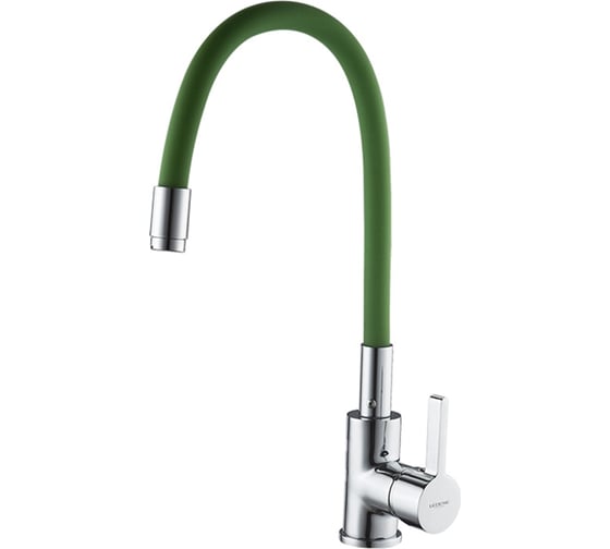 Изображение товара Смеситель для кухни LEDEME гибкий шланг, зеленый L4898-5 808285