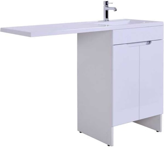 Изображение товара Напольная тумба с правой раковиной под стиральную машину ORANGE Kandy белый OPKD-110TUW+RAR