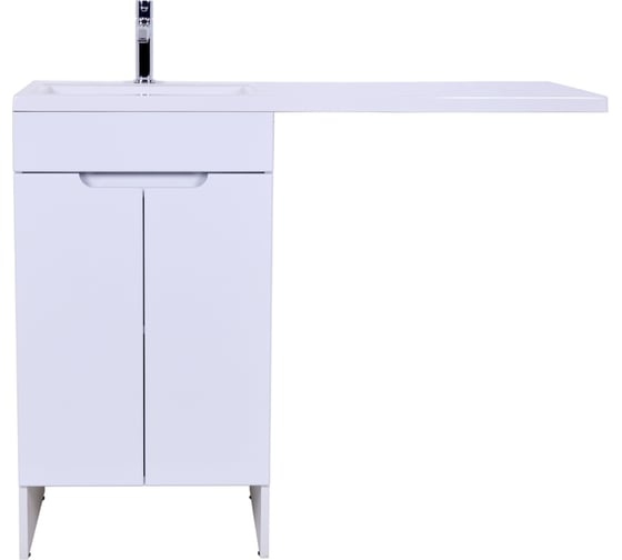 Изображение товара Напольная тумба с левой раковиной под стиральную машину ORANGE Kandy белый OPKD-120TUW+RAL