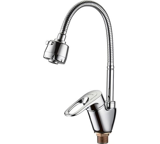 Изображение товара Смеситель для кухни LEDEME картридж диаметр 40 мм, с гайкой, гибкий излив L4304 89271