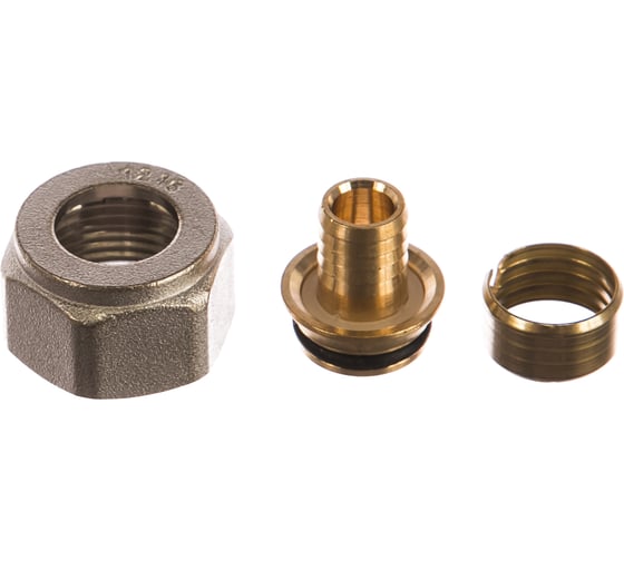 Изображение товара Соединитель обжимной коллекторный KROMWELL EUROS EВРОКОНУС для PEX трубы O16x2 - 3/4" EU.ST3288030 16x2x34_k