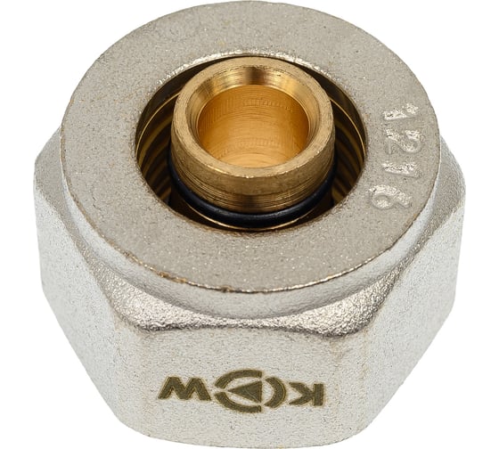 Изображение товара Соединитель обжимной коллекторный KROMWELL EUROS для металлополимерной трубы O16x2 EU.ST3287030 16x2x34_k