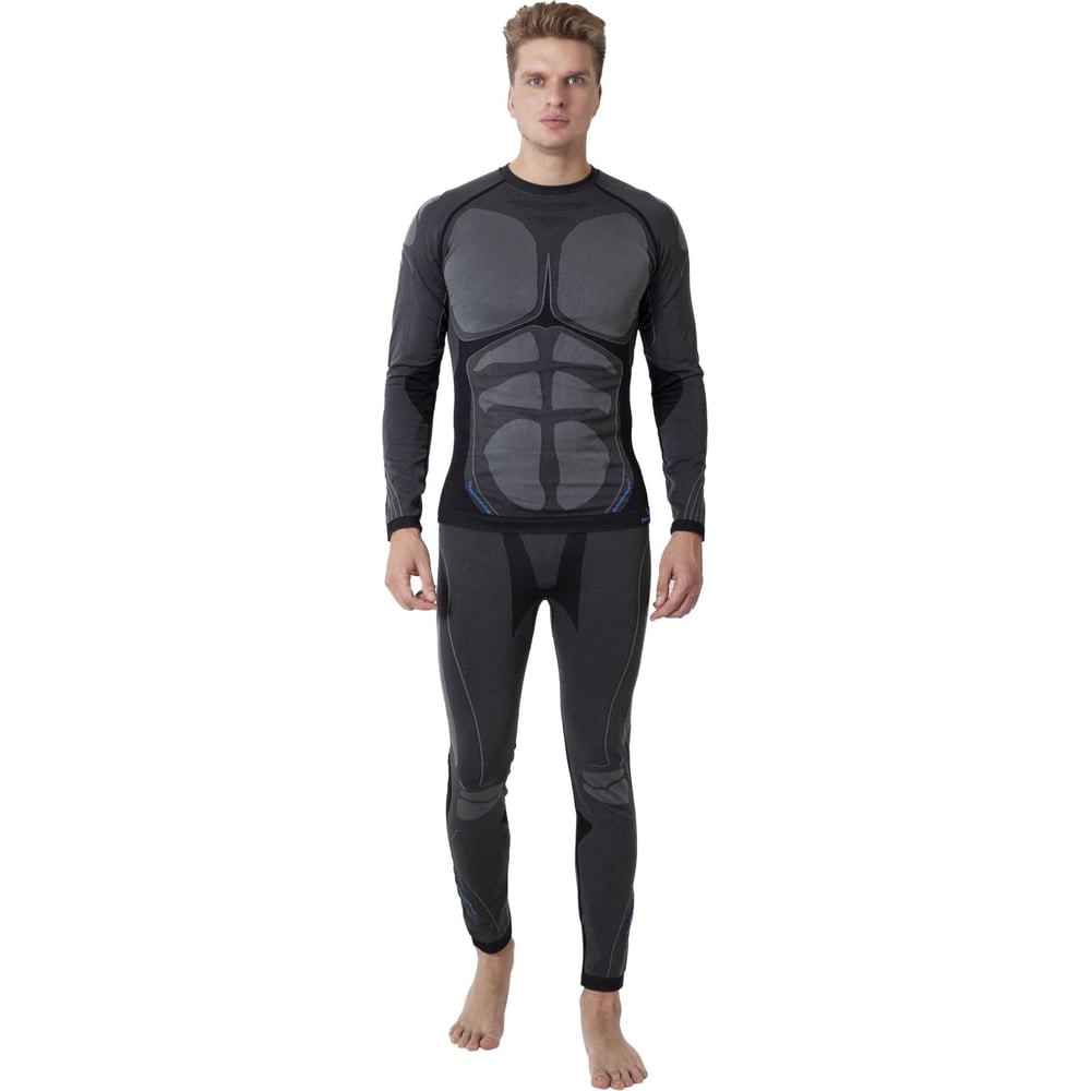 Изображение товара Мужское термобелье White Owl A1-389 L-XL серое с черным костюм-двойка