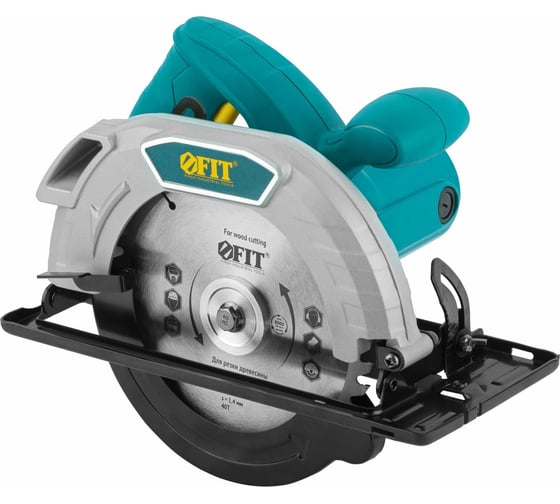 Изображение товара Дисковая пила FIT 1280 Вт, 5000 об/мин, 185/20 мм, железная опора, резиновая накладка, быстрая смена щеток, блок шпинделя, коробка 80398