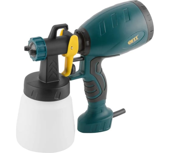 Изображение товара Электрический распылитель FIT 500 Вт, 2,5 мм, 800 мл, 40 DIN/сек, 800 мл/мин, HVLP, коробка 80990