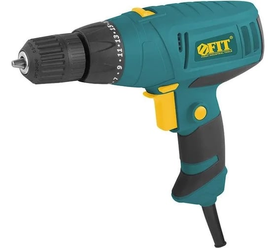 Изображение товара Электрическая дрель-шуруповерт FIT 280 Вт, 0-750 об/мин, БзП 10 мм, резкий наклон, 20 Нм 80007