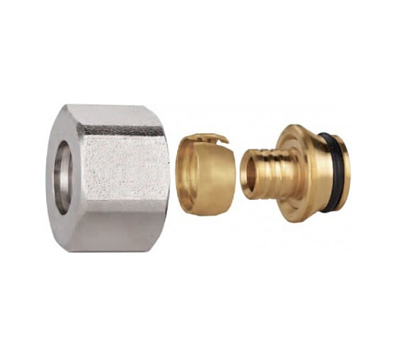 Изображение товара Соединитель обжимной коллекторный KROMWELL EUROS EВРОКОНУС для PEX трубы O20x2 - 3/4" EU.ST3288040 20x2x34_k