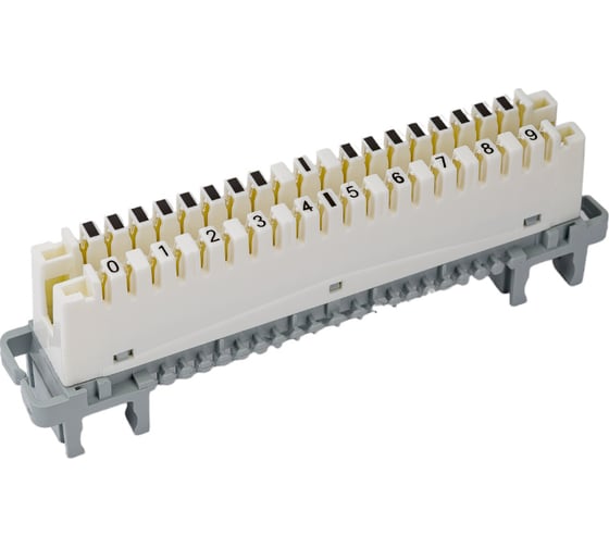 Изображение товара Размыкаемый плинт TWT LSA-PLUS-PROFIL маркировка от 0 до 9 Eco под хомут и профиль LSA10P-DIS-09