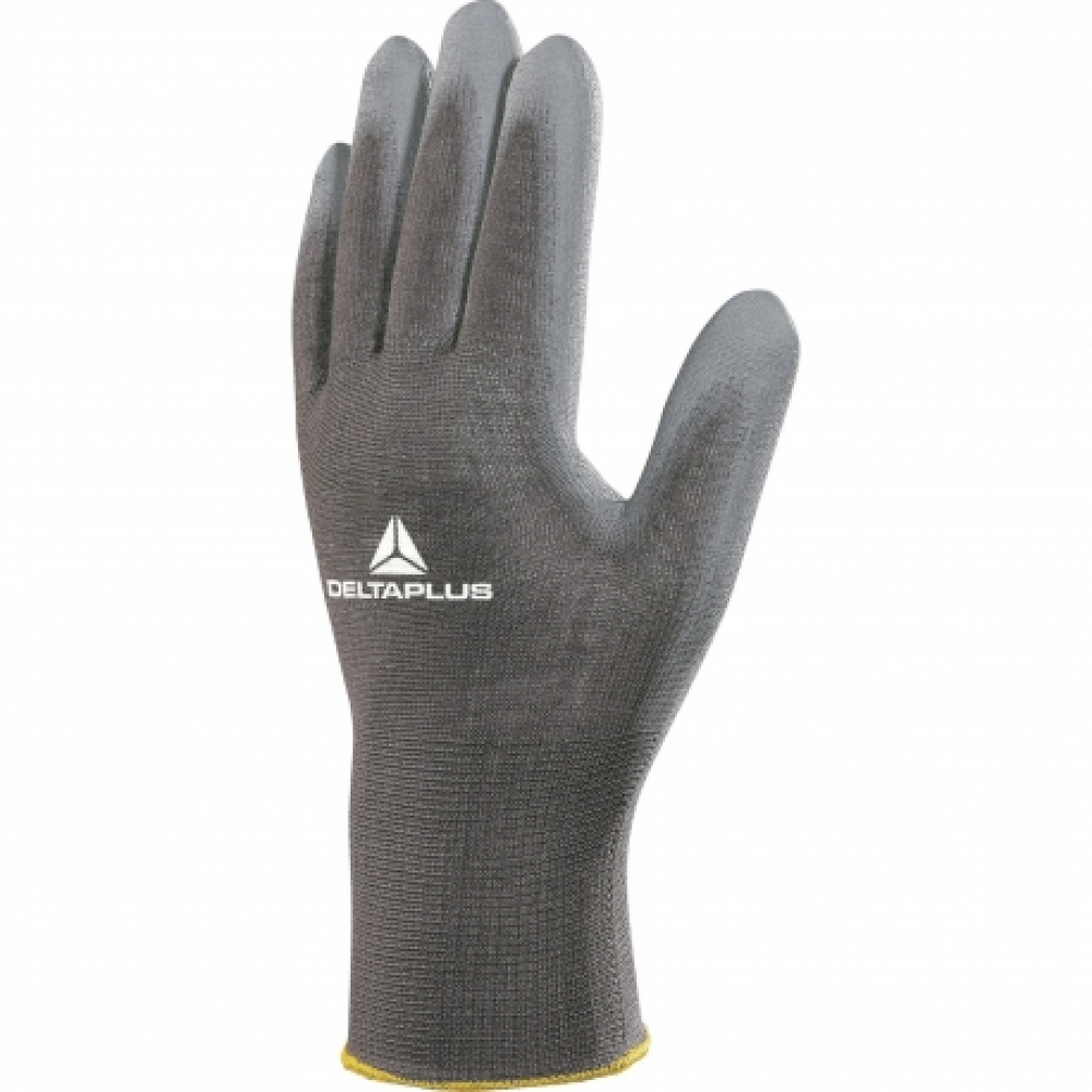 фото Полиамидные перчатки с полиуретановым покрытием delta plus цвет серый, р.7 ve702gr07