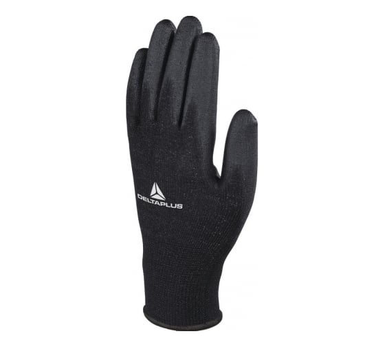 Изображение товара Полиэстеровые перчатки с полиуретановым покрытием Delta Plus цвет черный, р.8 VE702PN08