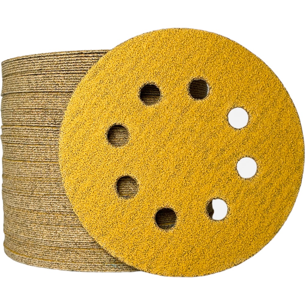 Изображение товара Шлифовальные круги на липучке 125 мм Р80, 100 шт Vitatools G-125-P80-100-8