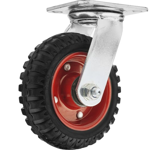 Изображение товара Колесо литое поворотное с протекторной резиной, диаметр 150 мм, грузоподъемность 160 кг СТЕЛЛА-ТЕХНИК 5001-160