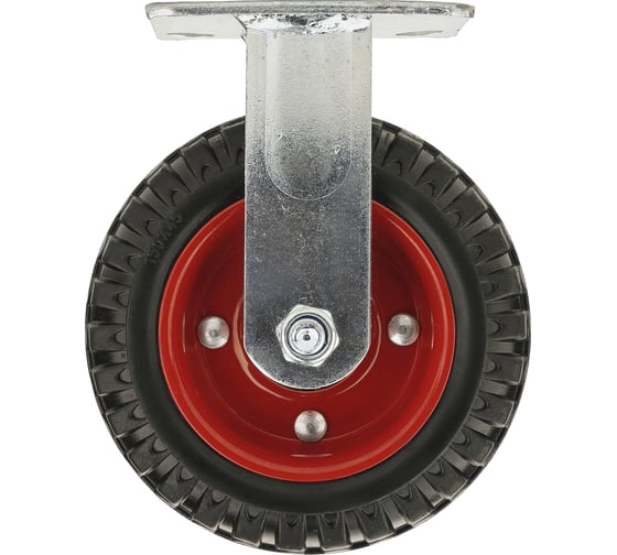 Изображение товара Колесо литое неповоротное с протекторной резиной, диаметр 150 мм, грузоподъемность 160 кг СТЕЛЛА-ТЕХНИК 5002-160