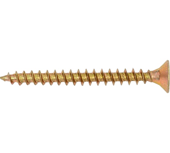 Изображение товара Универсальный саморез STEELREX потайной, шлиц Pz, жёлтый цинк 4.5x45 мм, коробка 200 шт. 0125045045B300020016