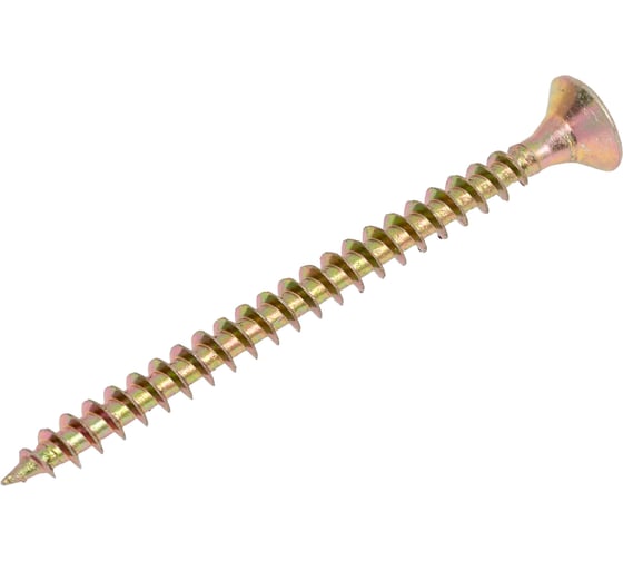 Изображение товара Универсальный саморез STEELREX потайной, шлиц Pz, жёлтый цинк 4x50 мм, коробка 200 шт. 0125040050B300020016