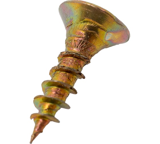 Изображение товара Универсальный саморез STEELREX потайной, шлиц Pz, жёлтый цинк 2.5x10 мм, коробка 500 шт. 0125025010B500050064