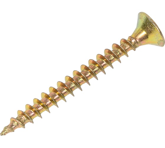 Изображение товара Универсальный саморез STEELREX потайной, шлиц Pz, жёлтый цинк 4.5x40 мм, коробка 250 шт. 0125045040B300025016