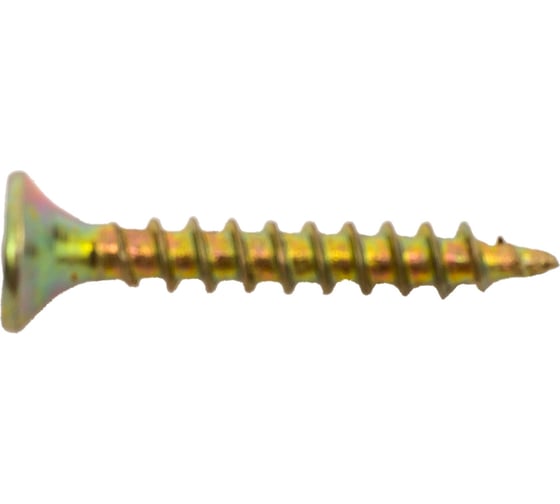 Изображение товара Универсальный саморез STEELREX потайной, шлиц Pz, жёлтый цинк 3x20 мм, коробка 300 шт. 0125030020B500030064