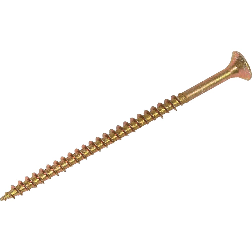 Изображение товара Универсальный саморез STEELREX потайной, шлиц Pz, жёлтый цинк 5x80 мм, коробка 100 шт. 0125050080B300010016