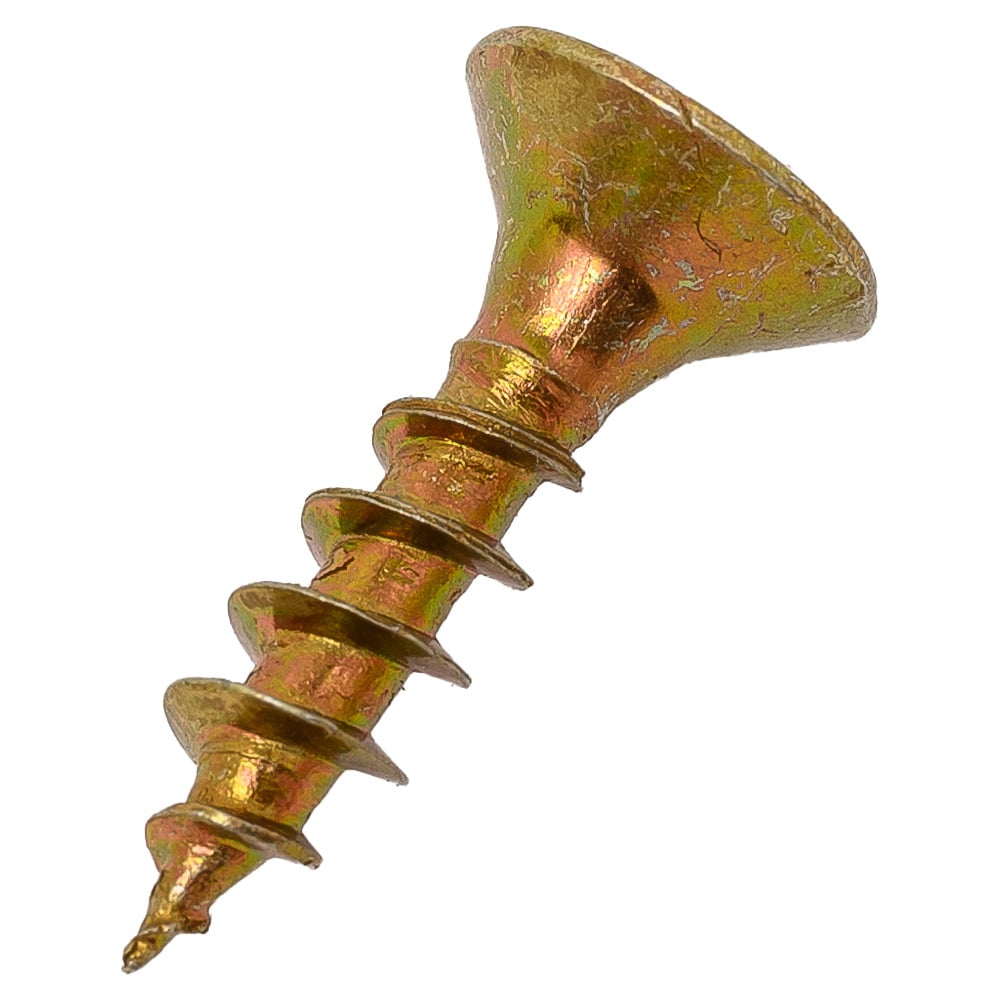 Изображение товара Универсальный саморез STEELREX потайной 4x16 мм желтый цинк коробка 250 шт