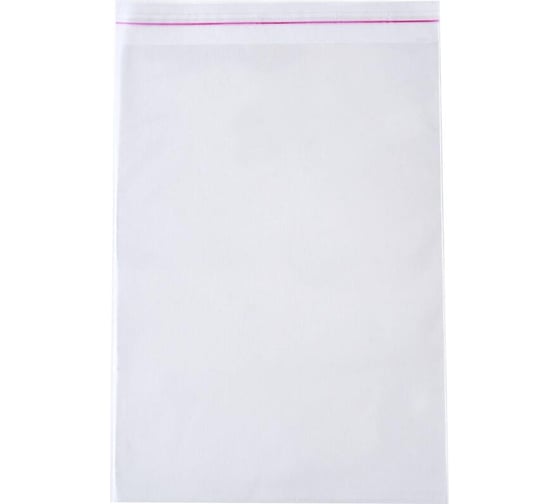 Изображение товара Пакет ООО Комус бопп 200x300 мм +30 мм, клапан со скотчем, 30 мкм, 100 шт. 1424503