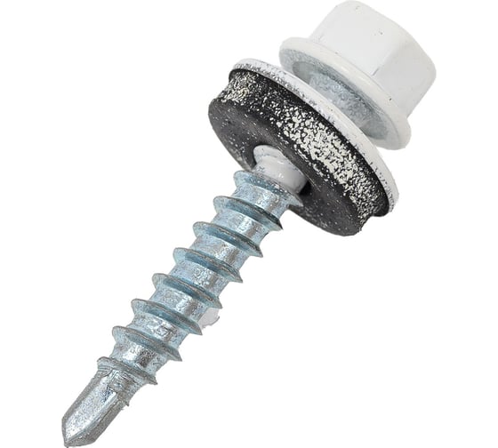 Изображение товара Саморез с шайбой epdm BEFAST уменьшенное сверло, окрашенный ral 9003 4.8x29 мм, 250 шт. C90034829250S