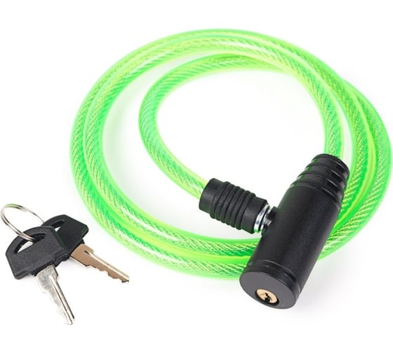 Изображение товара Велосипедный замок Помощник трос 8 мм, длина троса 1000 мм, 2 ключа P015K(49993)