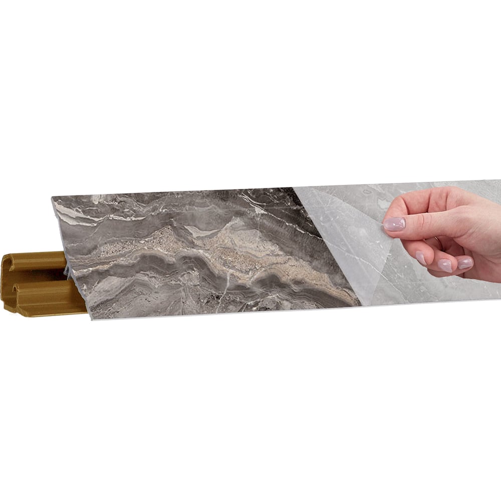 Изображение товара Плинтус KORNER LB 231(80) Паладина коричневый 3м пластиковый для пола и стен